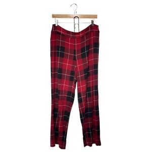 Soma Large Cool Night Blanket Plaid Red Lounge Pajama Casual Relaxed Fit Pants